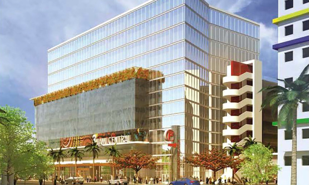 3 MiamiCentral is rising adjacent to the transit station in downtown Miami.