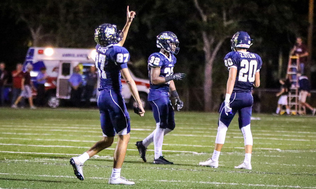 Jacob Enns, kicker for Cambridge Christian High School, after making a game-winning field goal that sent CCS into the state championship. Photo by Beth Dare Photography/First Liberty Institute