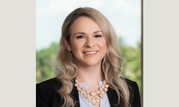 Lilli Balik, Kelley Kronenberg attorney.Fort Lauderdale