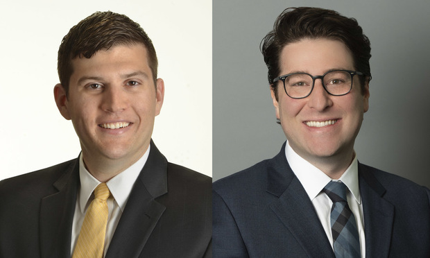 Justin W. McConnell, associate with Fisher Phillips in Orlando, left, and Garrett S. Kamen, associate with Fisher Phillips in Fort Lauderdale, right.