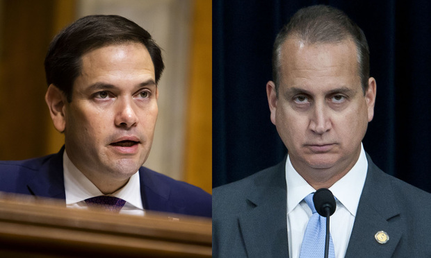 Republican U.S. Sen. Marco Rubio, left, and U.S. Rep. Mario Diaz-Balart