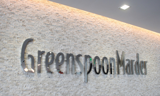 Greenspoon Marder office sign