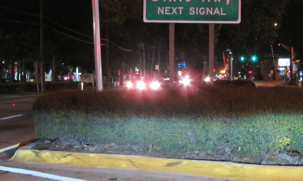 Median on Oakland Park Blvd at NE 10th. Courtesy photo.