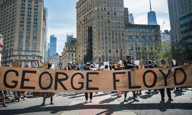 Friday May 29, 2020 Black Lives Matter protestors joined at Foley Square in Manhattan to march over the Brooklyn Bridge in protest of the death of George Floyd. Photo: Ryland West/ ALM