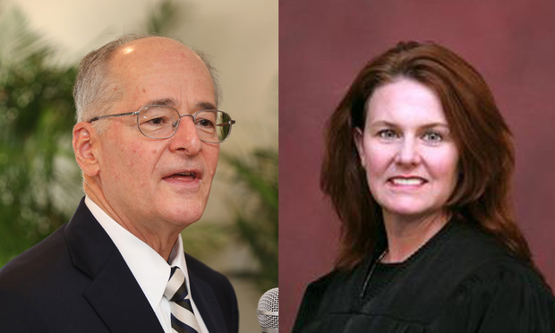 From left: Justice Charles T. Canady and Judge Lisa Taylor Munyon.