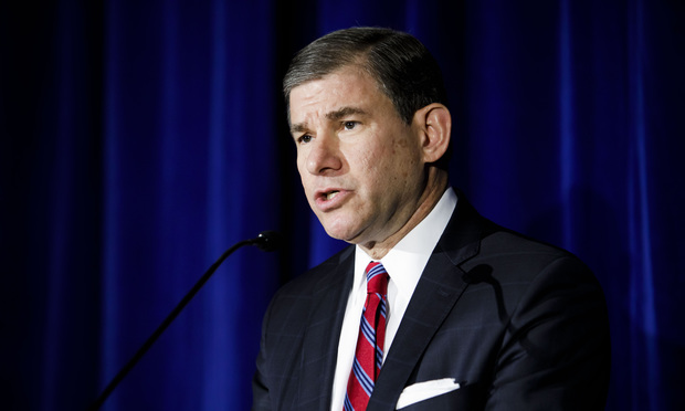 Judge William Pryor, Jr., of the U.S. Court of Appeals for the Eleventh Circuit, at the Federalist Society National Lawyers Convention held at the Mayflower Hotel in Washington, on Thursday, November 14, 2019. Photo: Diego M. Radzinschi/ALM
