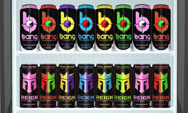 Energy drinks by Florida company Vital Pharmaceuticals Inc. called "Bang,” above, and energy drinks by Monster Energy Co. called "Reign Total Body Fuel,” below. Photo: from court documents in the Southern District of Florida.