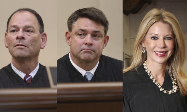 (l-r) Third DCA Chief Judge Kevin Emas, Judge Edwin A. Scales, III, and Judge Bronwyn C. Miller. who presided over the case Reina I. Echevarria and Jorge Echevarria vs. Lennar Homes.