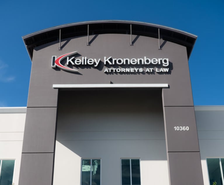 Kelley Kronenberg Adds Partner 4 Associates to South Florida Offices