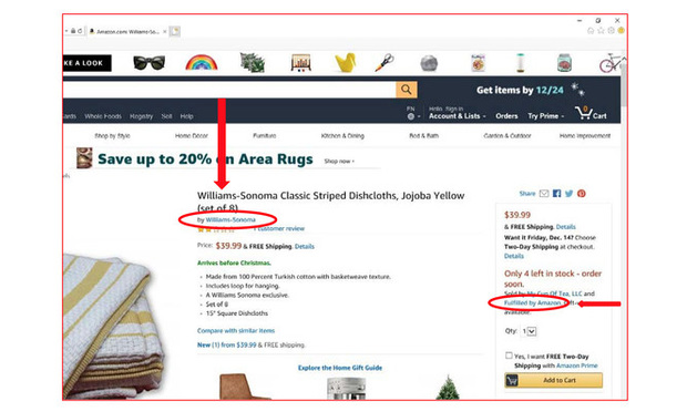 Williams Sonoma Sues Amazon Says Website Has Unauthorized 'Williams Sonoma' Store