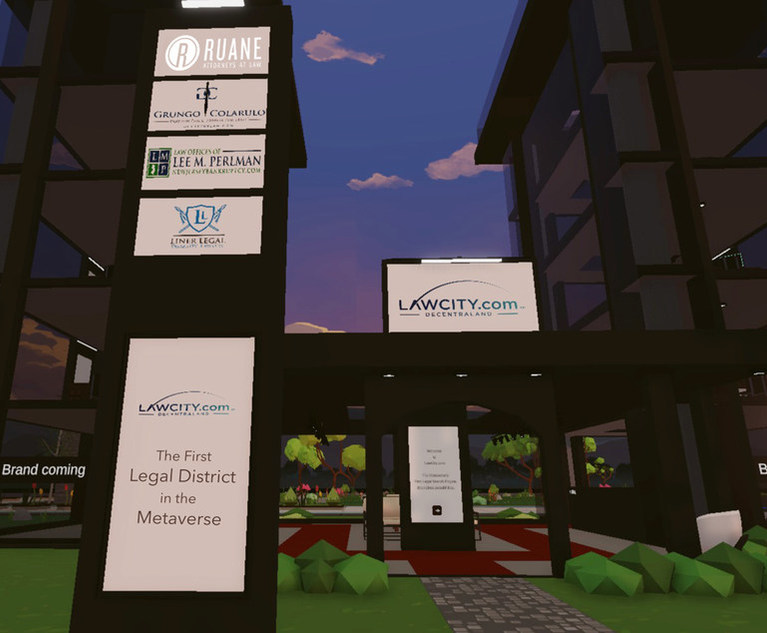 Metaverse 'Legal District' Attracts Small Firms Looking for Strength and Support in Numbers