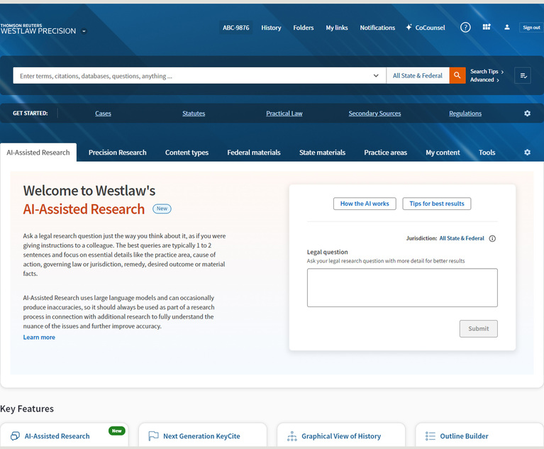 Thomson Reuters Announces Generative AI Capabilities for Westlaw Precision CoCounsel Integrations