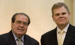 Justice Scalia's Writing Partner Wields Their Book in Debut Supreme Court Argument