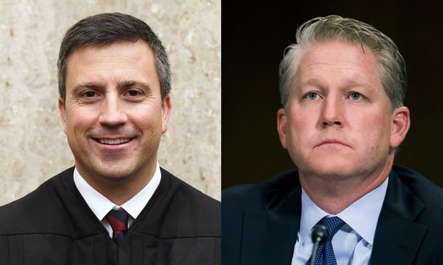 D.C. District Judges Trevor McFadden, left, and Carl Nichols.