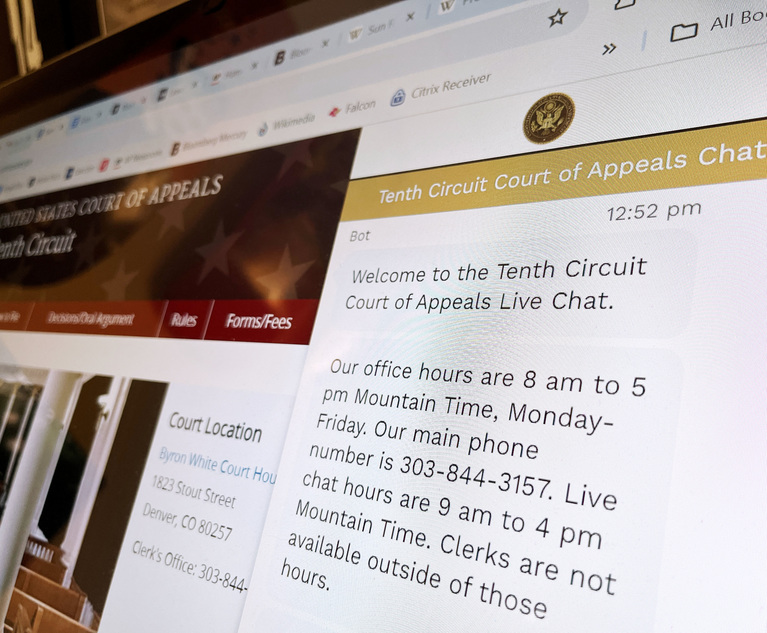 IM ing the Clerk's Office 10th Circuit's Online Chat Aims to Aid Access to Justice