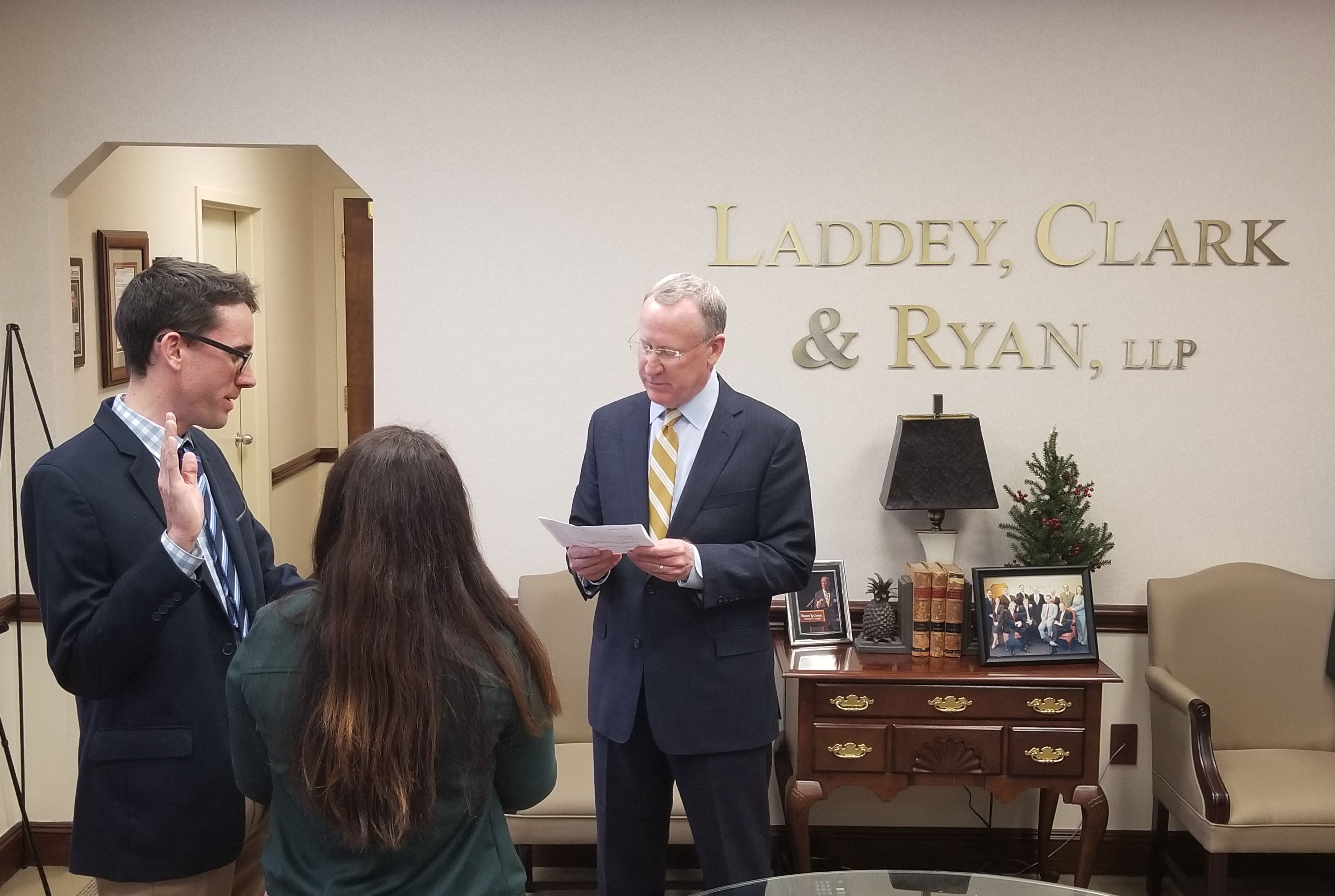 Attorney Sworn In at Law Firm Founded by His Father