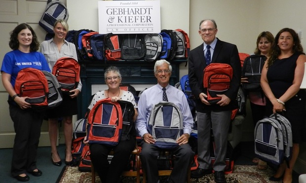 Gebhardt & Kiefer Donates 135 Backpacks to United Way’s ‘Tools 4 School’