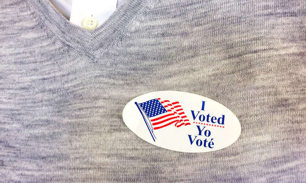 “I Voted” sticker. November 8, 2016.
