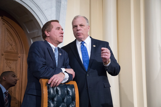 Assembly Speaker Craig J. Coughlin and Senate President Stephen M. Sweeney, photographed in 2018. - Photo by Carmen Natale