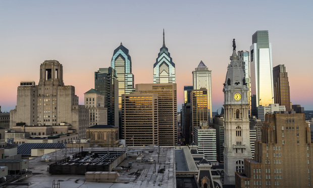 Philadelphia skyline.