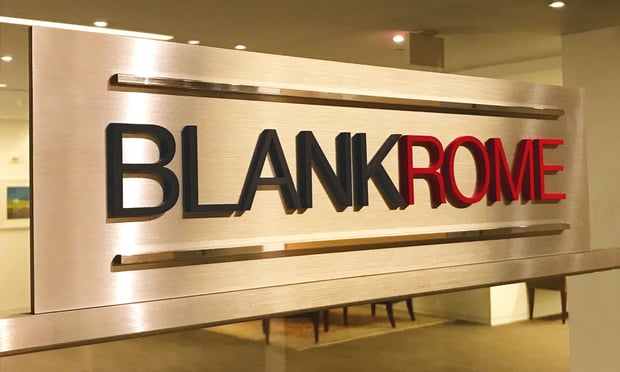 Blank Rome Office Sign