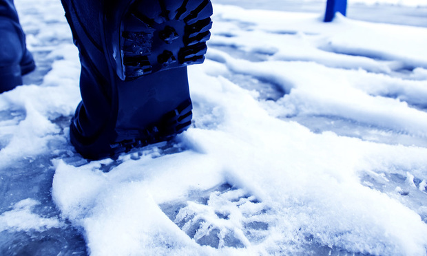 Foot prints in snow