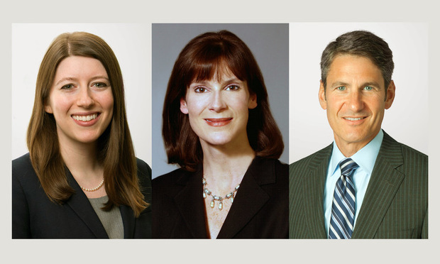 L-R: Dana E. Feinstein, Sara A. Begley and Jeremy M. Sternberg of Holland & Knight.