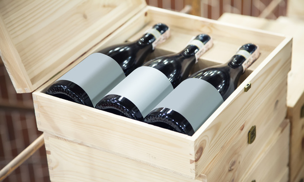 Wine delivery in wooden boxes. 