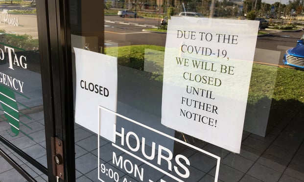 Store closed due to the COVID-19 outbreak