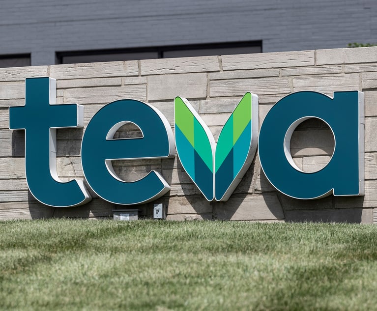 In House Lawyers Are Growing More Open to Being Plaintiffs: Teva GC