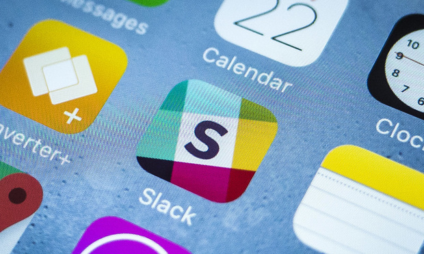 Slack app on an iPhone