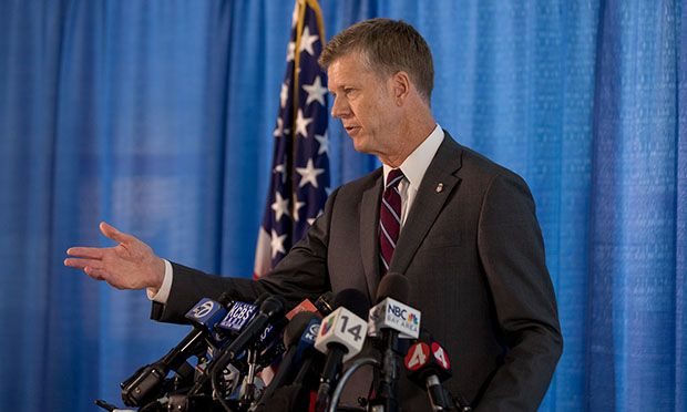 David Anderson, United States Attorney for the Northern District of California at a press conference announcing federal charges against former Google engineer Anthony Levandowski on Aug. 27, 2019. (Photo: Jason Doiy/ALM)
