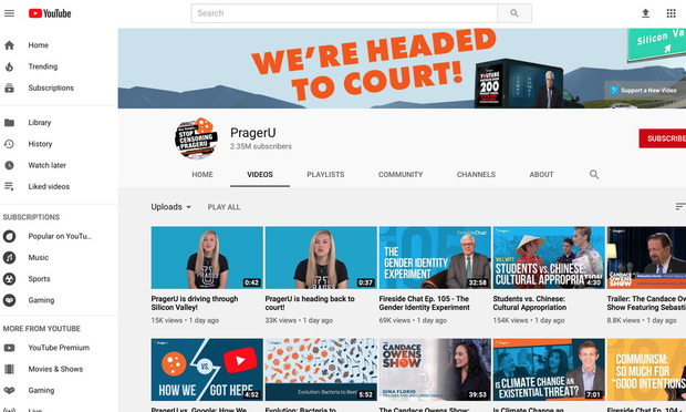 Judge Poised to Knock Out PragerU's State Law Claims Against YouTube