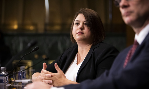 Danielle Hunsaker testifies before the Senate Judiciary Committee during her confirmation hearing to be U.S. Circuit Judge for the Ninth Circuit Court of Appeals, on Wednesday, September 25, 2019.