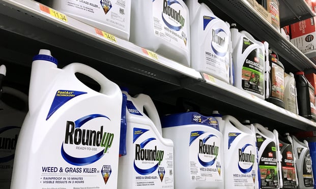 Roundup weedkiller on shelves at Walmart in Baltimore, MD. March 14, 2020.