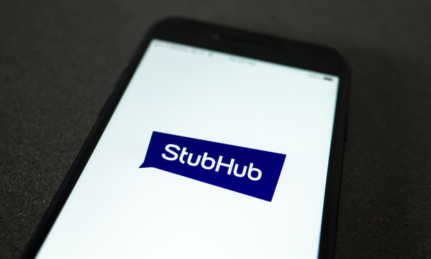 StubHub app on an iPhone Aug. 10, 2020.