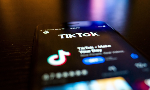 TikTok app displayed on an iPhone. August 7, 2020.