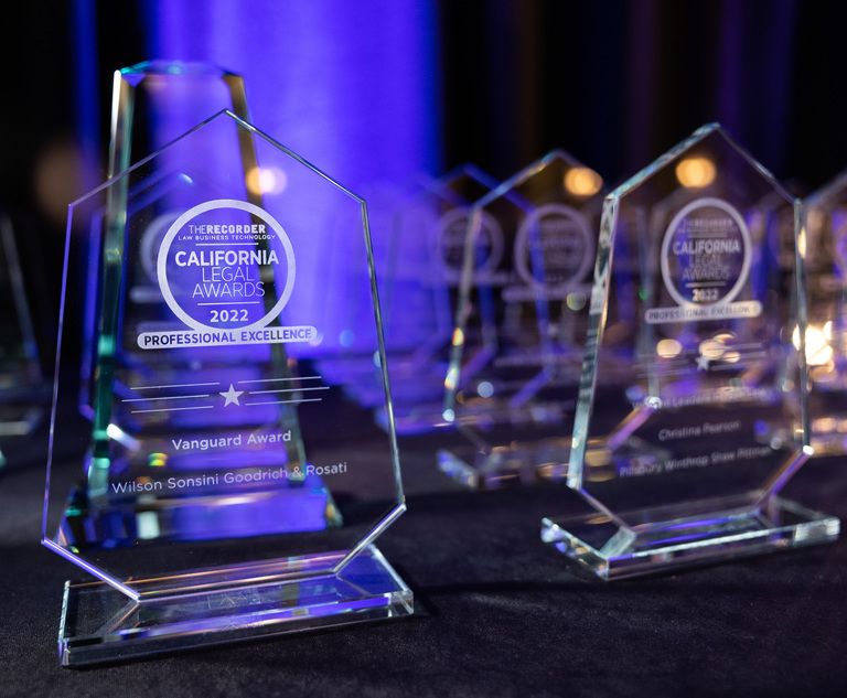 Call for Nominations: The Recorder's 2023 California Legal Awards