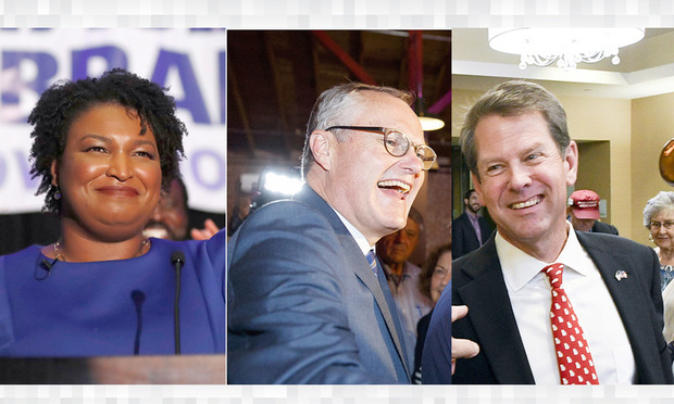 Stacey Abrams (from left), Casey Cagle and and Brian Kemp (Photos: John Bazemore/Todd Kirkland/John Amis/AP)