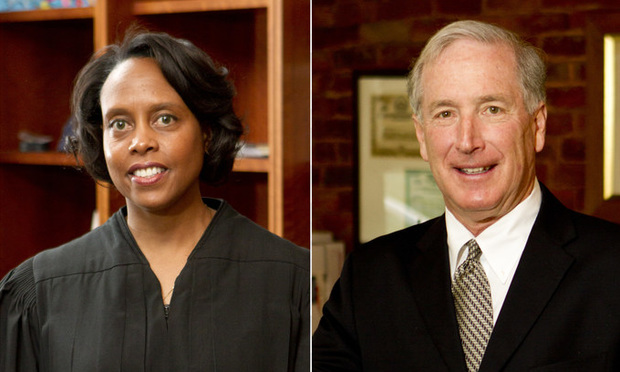 Judge Cassandra Kirk (left) and Louis Levenson