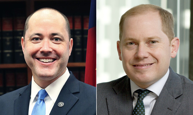 Georgia Attorney General Chris Carr (left) and Charles Bailey.