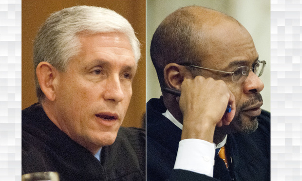 Justices David Nahmias (left) and Harold Melton, Georgia Supreme Court (Photos: John Disney/ALM)