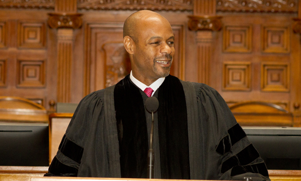 Chief Justice Harold Melton gives remarks after being sworn in as chief justice of the Supreme Court of Georgia on Tuesday. (Photo: John Disney/ALM)