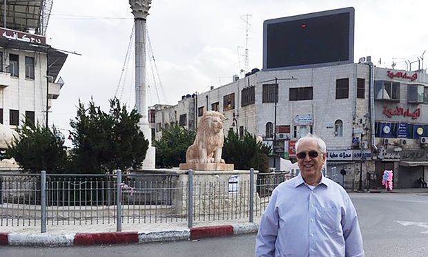 Abe Schear, of Arnall Golden Gregory, visits Ramallah in November 2018. (Courtesy photo)