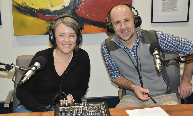 The Great Trials Podcast, a new legal podcast, hosted by attorneys Yvonne Godfrey (left) and Steve Lowry. (Courtesy photo)