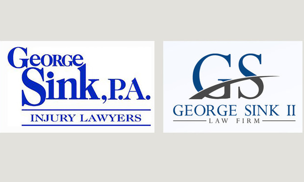 Logos of George Sink, P.A., of George Sink and George Sink ll Law Firm of George Sink Jr.
