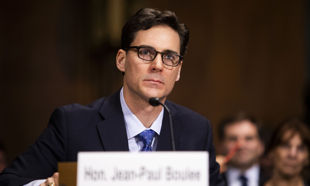 Jean-Paul Boulee testifies before the Senate Judiciary Committee during his confirmation hearing to be U.S. District Judge for the Northern District of Georgia.