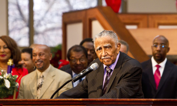 Rev. Joseph Lowery, 2009 Presidential Medal of Freedom Recipient. Speaks at a press conference asking for President Obama to withdraw his candidates for the Nothern District of Georgia.  Photo by John Disney/Daily Report.