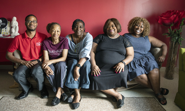 Wesley Bugg (from left), Treva Ludy, Mary Jackson, Kimarie Bugg, and Geneva Bibbs-Bugg, lawyers with the Institute for Justice. (Courtesy photo)