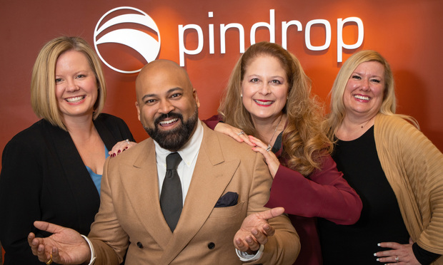 Pindrop Security Legal Depatment (from left) Amanda Braun, Rehan S. Haque, Clarissa Cerda and Heather Yohn. (Courtesy photo)